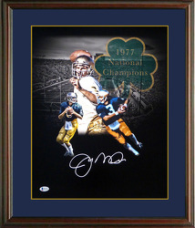 Joe Montana Autographed and Framed Notre Dame Jersey